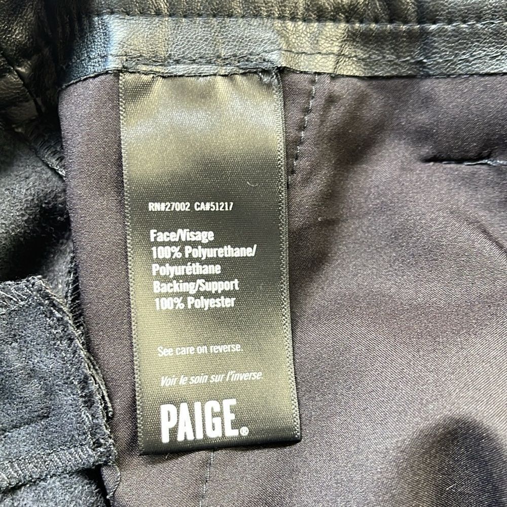 PAIGE pants Melila vegan paperbag black faux leather pants. 0 - Picture 7 of 7